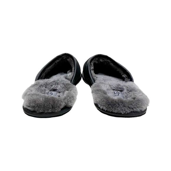 UGG Genuine Shearling Scuff Slipper in Black/Grey - Picture 4 of 4